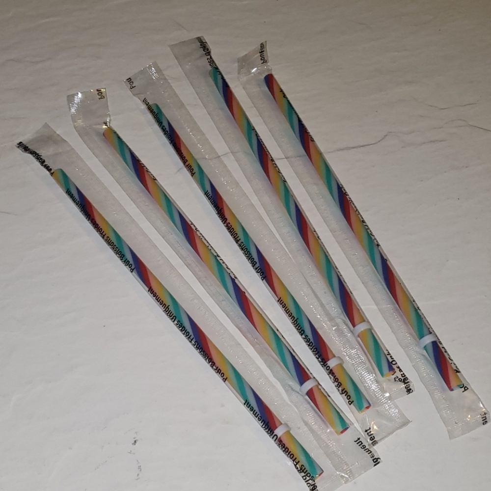 5 Extra Starbucks confetti cup straws